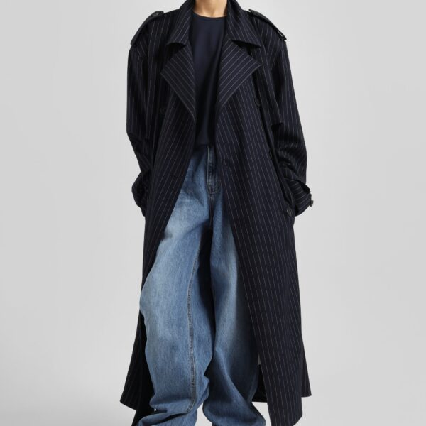 The Frankie Shop Cromer Jeans - Medium Wash - Oversized Minimalist Pants in Blue - Shop at Coveti