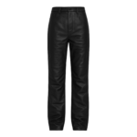 The Frankie Shop Dalston Leather Pants - Black - Oversized Minimalist Pants in Black - Shop at Coveti