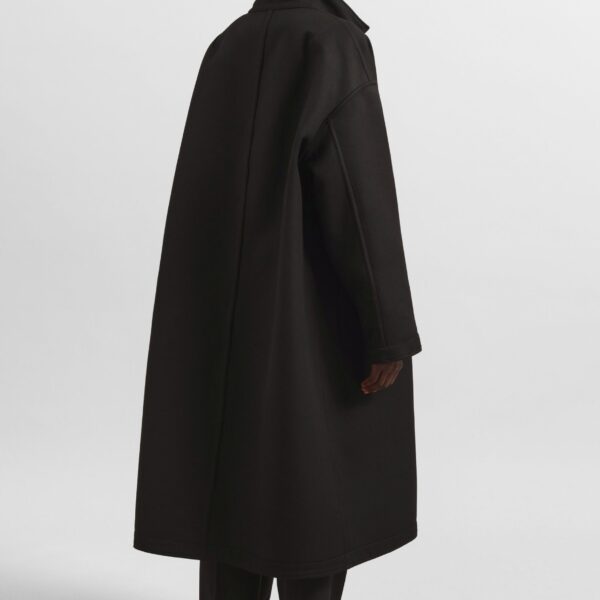 The Frankie Shop Elton Reversible Car Coat - Brown Glen Plaid - Oversized Minimalist Coats in Brown - Shop at Coveti