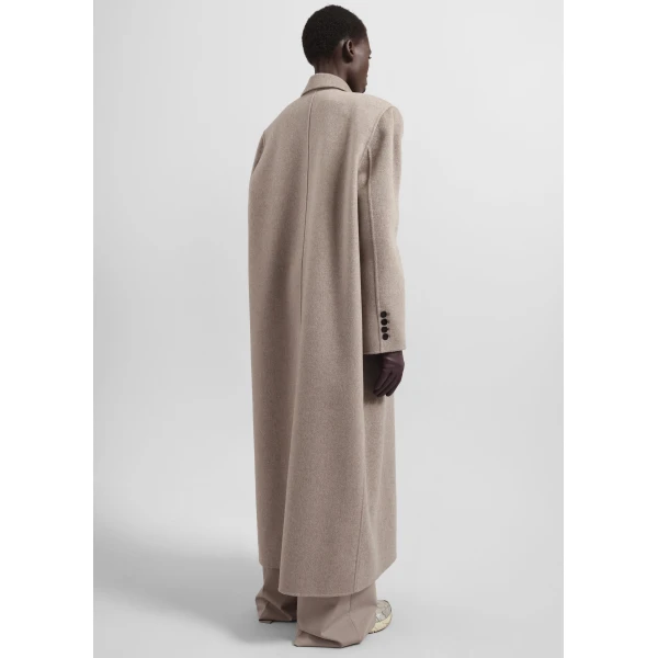 The Frankie Shop Gaia Double Breasted Coat – Taupe Melange, view 7