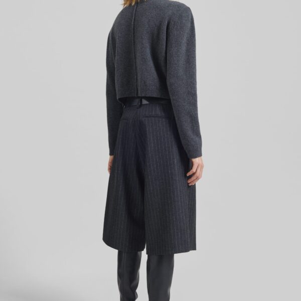 The Frankie Shop Grenaa Wool Turtleneck Sweater - Dark Grey - Oversized Minimalist Knitwear in Grey - Shop at Coveti