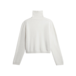 The Frankie Shop Grenaa Wool Turtleneck Sweater - Ivory - Oversized Minimalist Knitwear in Ivory - Shop at Coveti