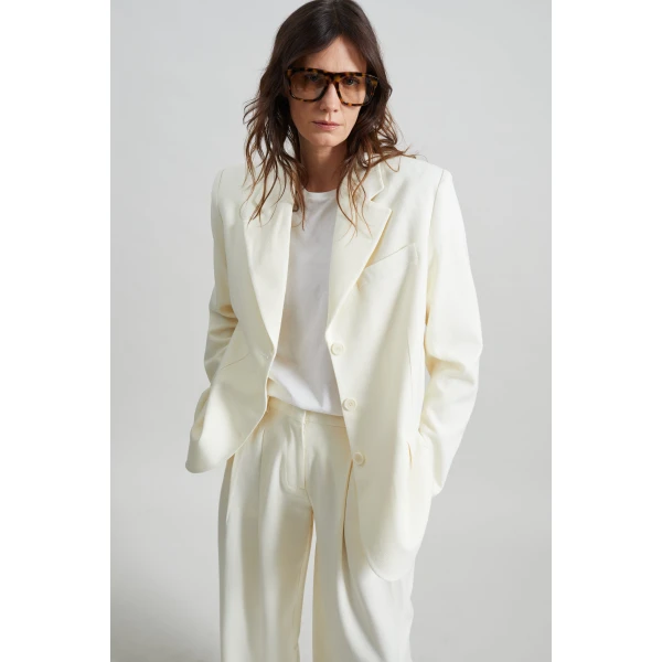 The Frankie Shop Halser Oversized Blazer – Ivory, view 5
