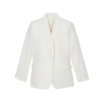 The Frankie Shop Halser Oversized Blazer - Ivory - Oversized Minimalist Jackets in Ivory - Shop at Coveti