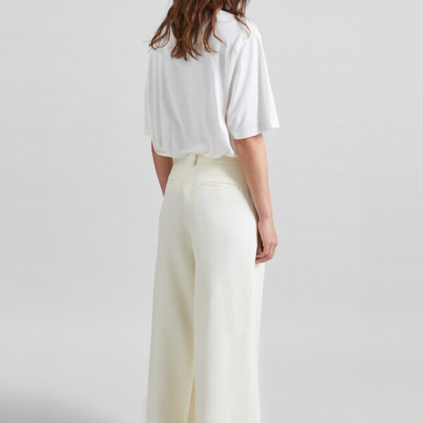 The Frankie Shop Halser Pintuck Trousers - Ivory - Oversized Minimalist Pants in Ivory - Shop at Coveti