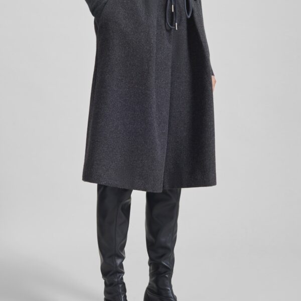 The Frankie Shop Hemavan Bermuda Shorts - Dark Grey - Oversized Minimalist Shorts in Grey - Shop at Coveti