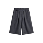 The Frankie Shop Hemavan Bermuda Shorts - Dark Grey - Oversized Minimalist Shorts in Grey - Shop at Coveti