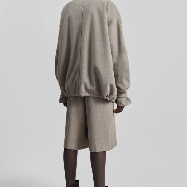 The Frankie Shop Hemavan Faux Fur Lined Jacket - Taupe - Oversized Minimalist Jackets in Brown - Shop at Coveti