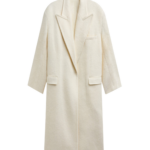 The Frankie Shop John Oversized Coat - Ivory - Oversized Minimalist Coats in Ivory - Shop at Coveti