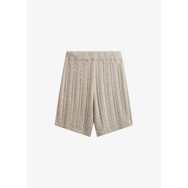 The Frankie Shop Karmoy Cable Knit Shorts – Beige, view 8