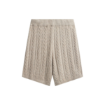 The Frankie Shop Karmoy Cable Knit Shorts - Beige - Oversized Minimalist Shorts in Beige - Shop at Coveti