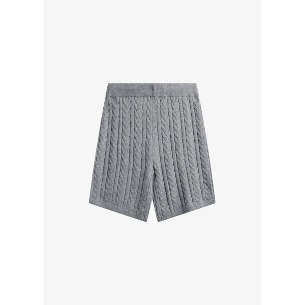 The Frankie Shop Karmoy Cable Knit Shorts – Grey, view 7