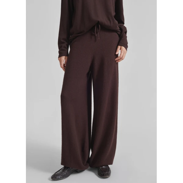 The Frankie Shop Kladno Knit Joggers – Brown, view 3