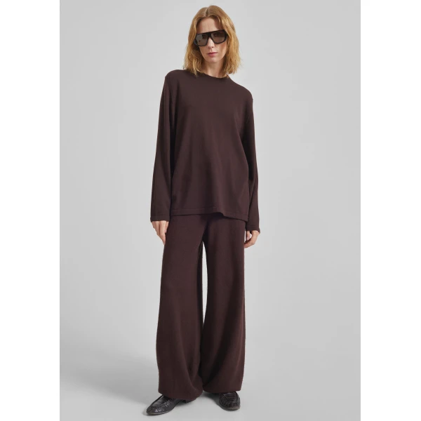 The Frankie Shop Kladno Knit Joggers – Brown, view 4