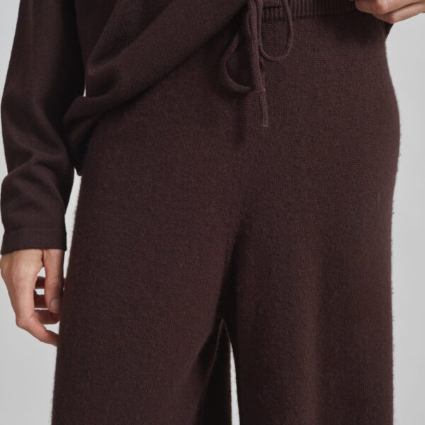 The Frankie Shop Kladno Knit Joggers - Brown - Oversized Minimalist Pants in Brown - Shop at Coveti