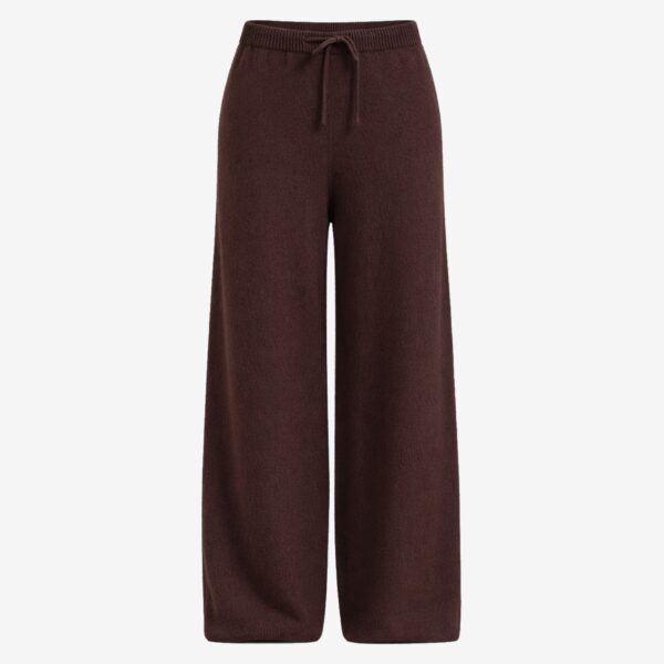 The Frankie Shop Kladno Knit Joggers - Brown - Oversized Minimalist Pants in Brown - Shop at Coveti