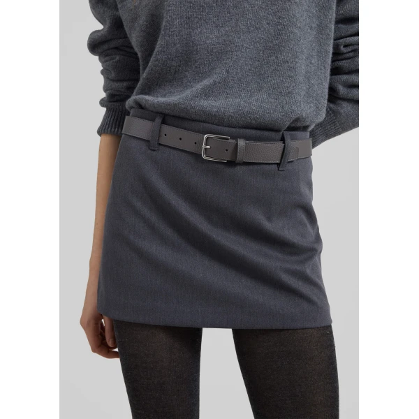The Frankie Shop Liri Mini Skirt – Grey, view 4