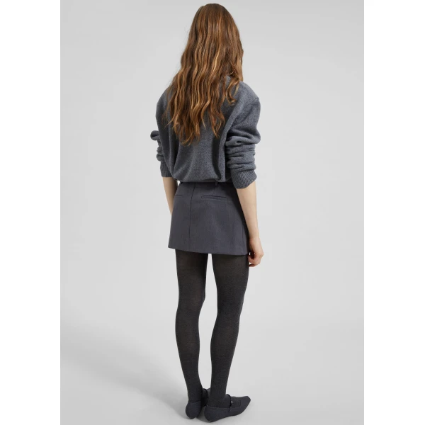 The Frankie Shop Liri Mini Skirt – Grey, view 6