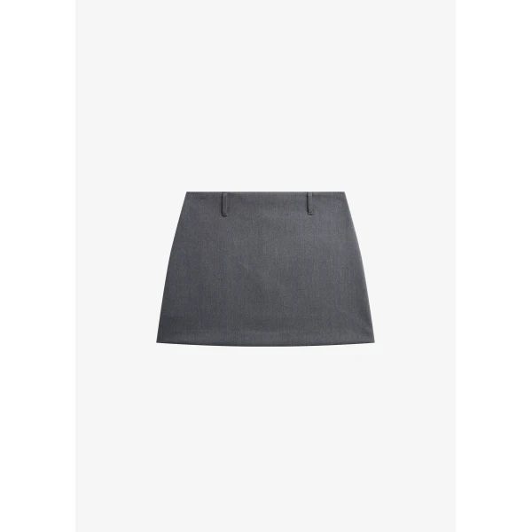 The Frankie Shop Liri Mini Skirt – Grey, view 7