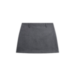 The Frankie Shop Liri Mini Skirt - Grey - Oversized Minimalist Skirts in Grey - Shop at Coveti