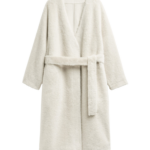 The Frankie Shop Livigno Faux Shearling Coat - Ivory - Oversized Minimalist Coats in Ivory - Shop at Coveti