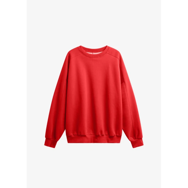 The Frankie Shop Lonay Balloon Sleeve Sweatshirt – Red Top, view 7