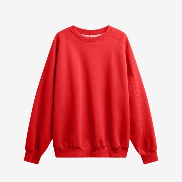 The Frankie Shop Lonay Balloon Sleeve Sweatshirt - Red - Oversized Minimalist Tops in Red - Shop at Coveti