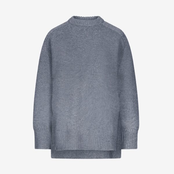The Frankie Shop Loulou De Saison Safi Lds Cashmere Blend Sweater - Anthracite Melange - Oversized Minimalist Knitwear in Grey - Shop at Coveti