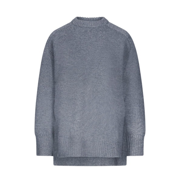 The Frankie Shop Loulou De Saison Safi Lds Cashmere Blend Sweater - Anthracite Melange - Oversized Minimalist Knitwear in Grey - Shop at Coveti
