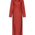 The Frankie Shop Loulou De Saison Zoya Silk Twill Dress - Red - Oversized Minimalist Dresses in Red - Shop at Coveti
