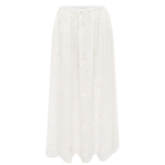 The Frankie Shop Matteau Broderie Midi Skirt - White - Oversized Minimalist Skirts in White - Shop at Coveti