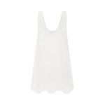 The Frankie Shop Matteau Broderie Tank Mini Dress - White - Oversized Minimalist Dresses in White - Shop at Coveti