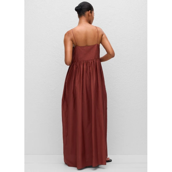 The Frankie Shop Matteau Empire Pintuck Bodice Dress – Maroc, view 6