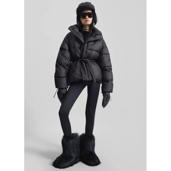 The Frankie Shop Moena Puffer Jacket & Accessories Set – Black, view 8