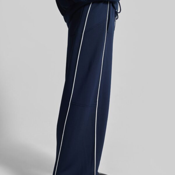 The Frankie Shop Nayen Track Pants - Navy - Oversized Minimalist Pants in Blue - Shop at Coveti