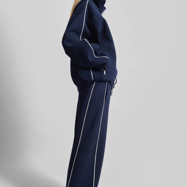 The Frankie Shop Nayen Track Pants - Navy - Oversized Minimalist Pants in Blue - Shop at Coveti