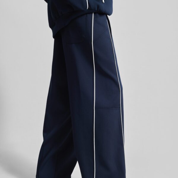 The Frankie Shop Nayen Track Pants - Navy - Oversized Minimalist Pants in Blue - Shop at Coveti