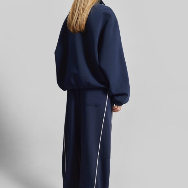 The Frankie Shop Nayen Track Pants - Navy - Oversized Minimalist Pants in Blue - Shop at Coveti