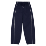 The Frankie Shop Nayen Track Pants - Navy - Oversized Minimalist Pants in Blue - Shop at Coveti