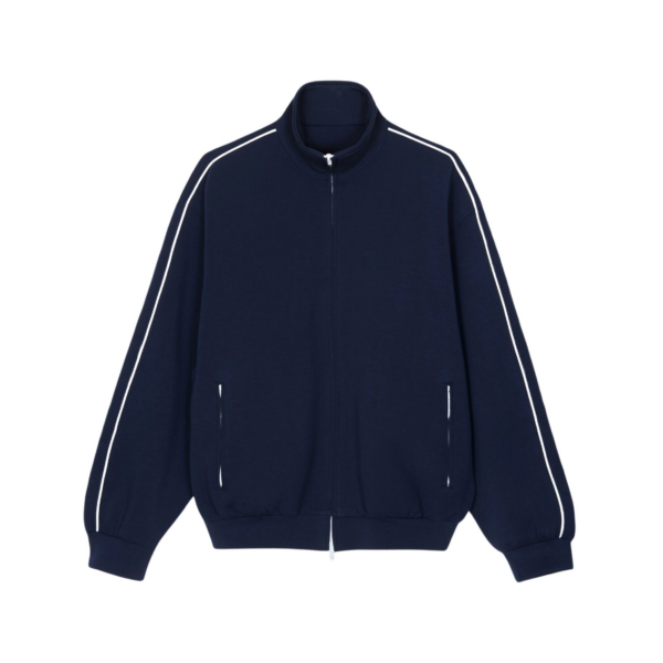 The Frankie Shop Nayen Zip-Up Jacket - Navy - Oversized Minimalist Jackets in Blue - Shop at Coveti