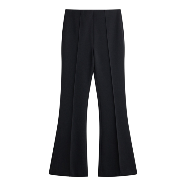 The Frankie Shop Nibelle Bootcut Pants - Black - Oversized Minimalist Pants in Black - Shop at Coveti