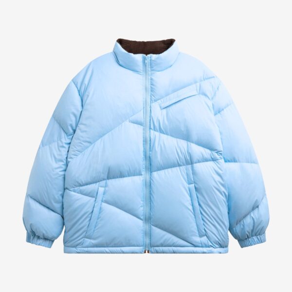 The Frankie Shop Orino Oversized Puffer Jacket - Blue - Oversized Minimalist Jackets in Blue - Shop at Coveti
