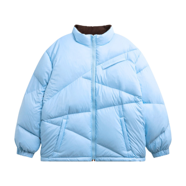 The Frankie Shop Orino Oversized Puffer Jacket - Blue - Oversized Minimalist Jackets in Blue - Shop at Coveti