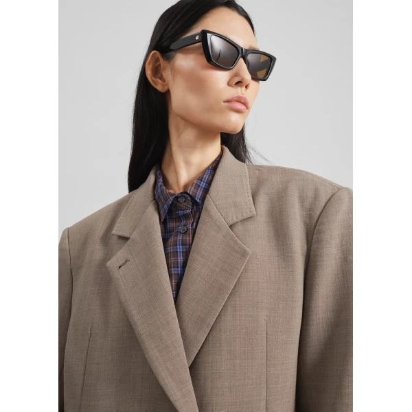 The Frankie Shop Orsta Wool Coat – Beige, view 3