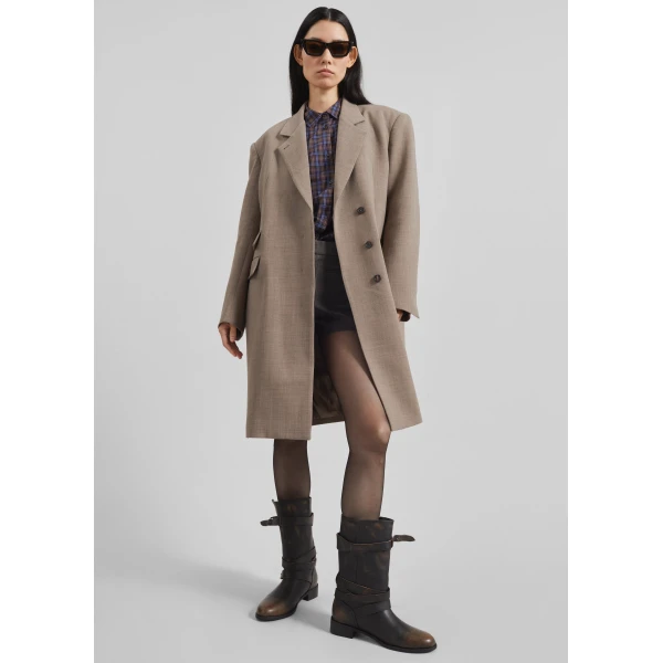 The Frankie Shop Orsta Wool Coat – Beige, view 4