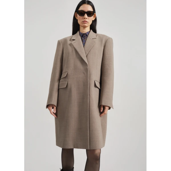 The Frankie Shop Orsta Wool Coat – Beige, view 5