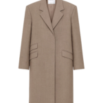 The Frankie Shop Orsta Wool Coat - Beige - Oversized Minimalist Coats in Beige - Shop at Coveti