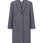 The Frankie Shop Orsta Wool Coat - Grey - Oversized Minimalist Coats in Grey - Shop at Coveti