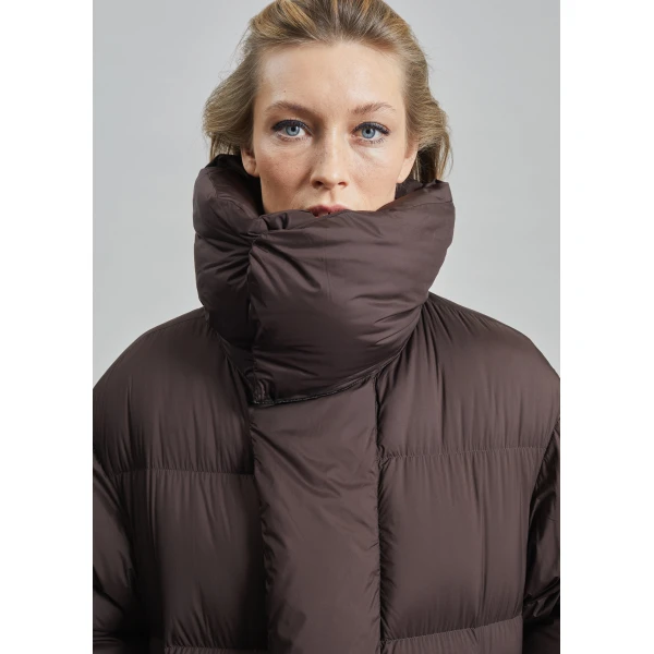 The Frankie Shop Ortler Puffer Jacket – Brown, view 3