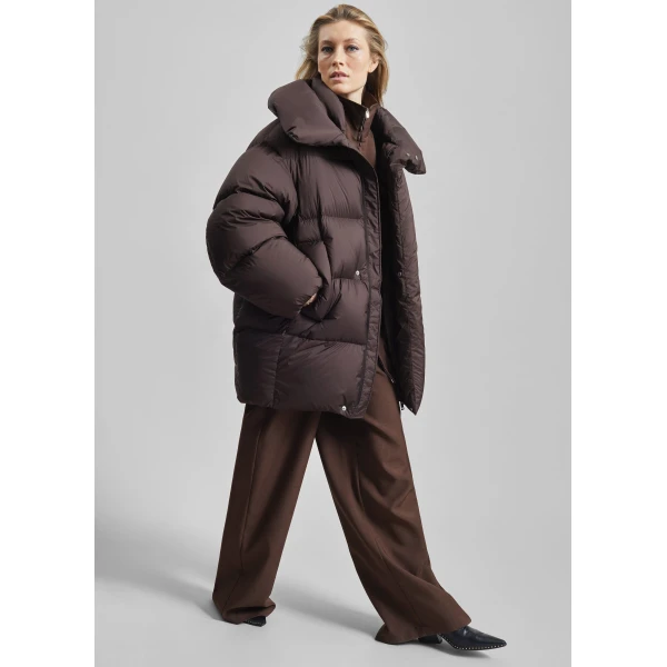 The Frankie Shop Ortler Puffer Jacket – Brown, view 6